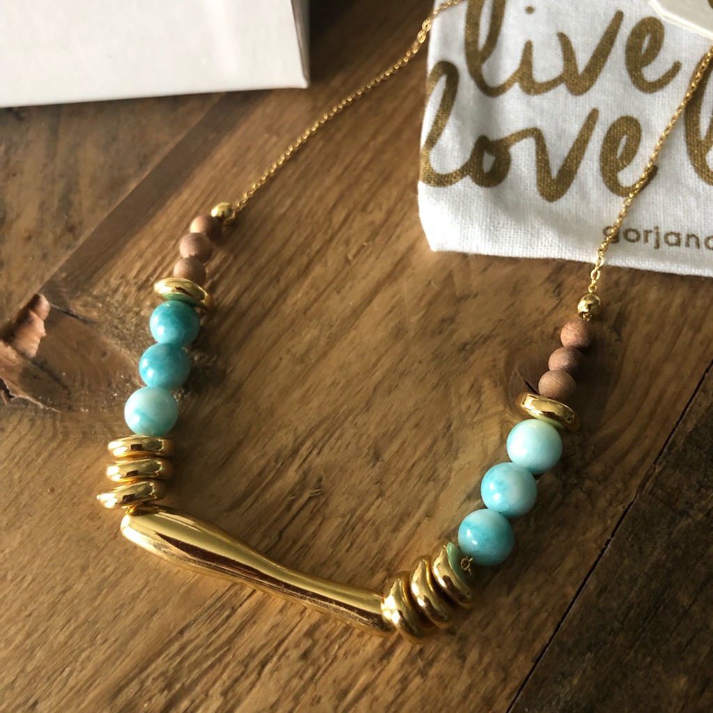 Gorjana Makena Long Adjustable Necklace Turquoise